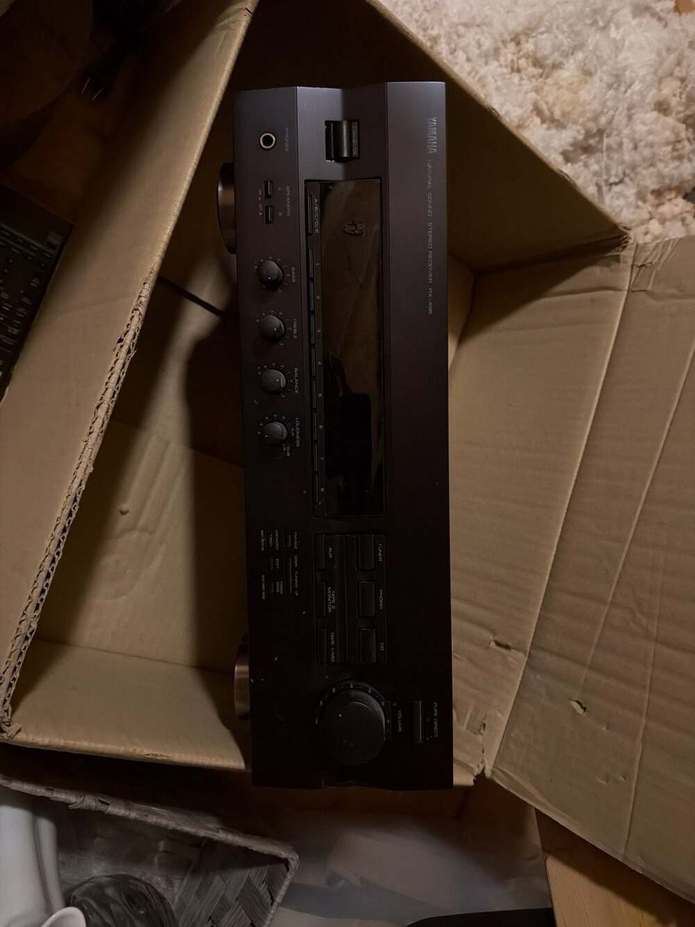 Yamaha RX-496 Stereo Receiver 160W 2-Channel AM/FM Analog Phono AUX CD Black no
